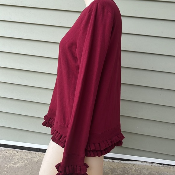 New crown & ivy cranberry long sleeve blouse - Picture 6 of 13